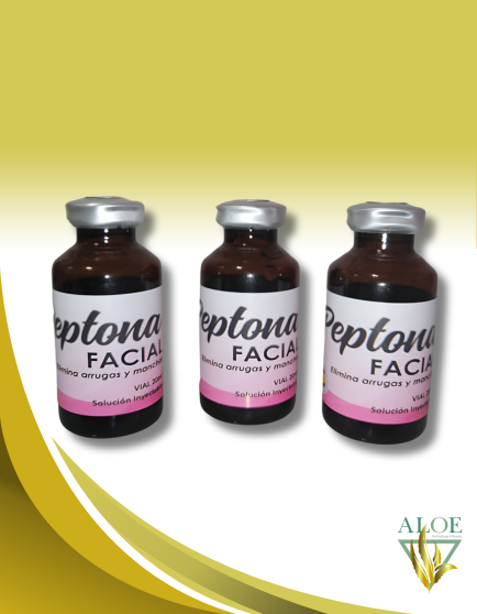 Peptona facial inyectable para arrugas