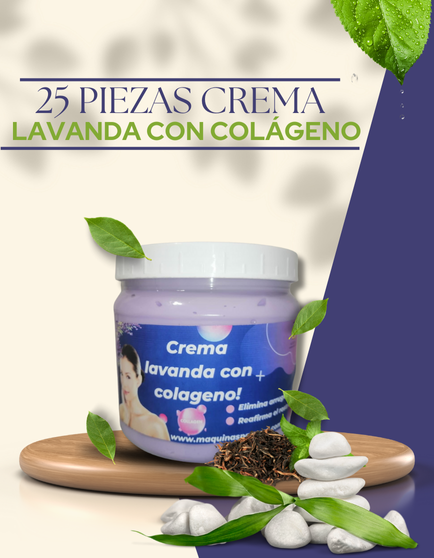 Paquete de 20 piezas de Crema de lavanda con colágeno