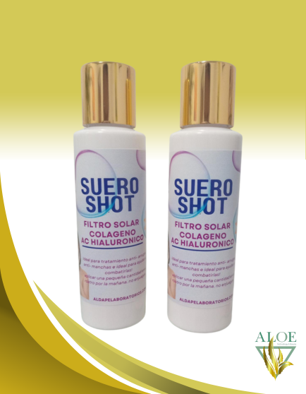 SUERO SHOT  FILTRO SOLAR SPF 80  COLAGENO  AC HIALURONICO