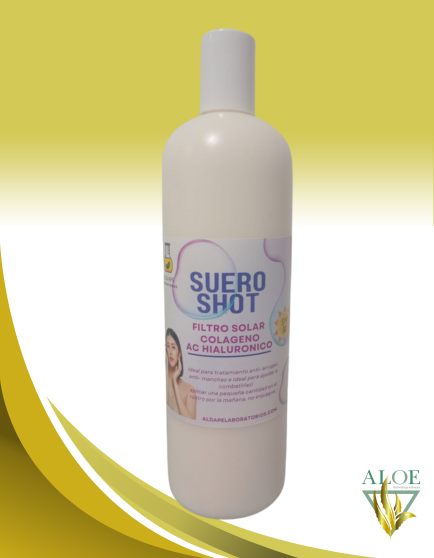 SUERO SHOT  FILTRO SOLAR SPF 80  COLAGENO  AC HIALURONICO