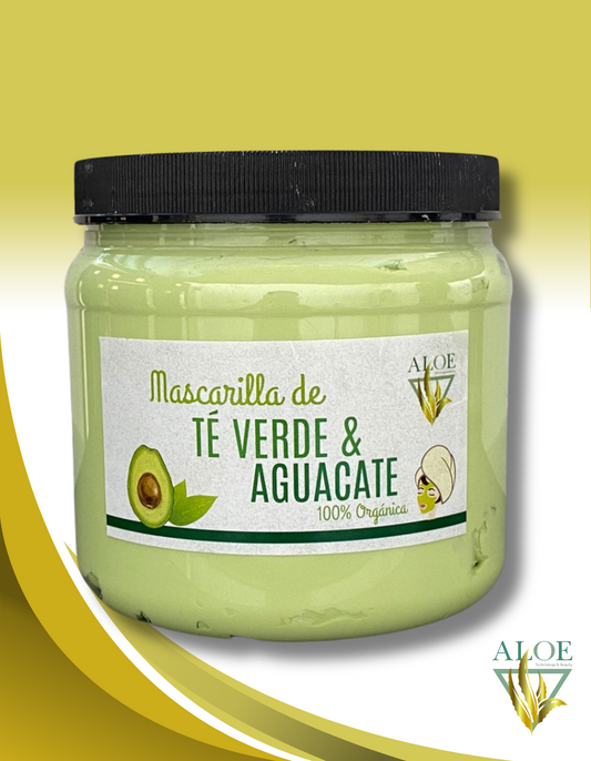 Mascarilla de té verde y aguacate