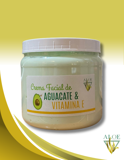 Crema facial de aguacate y vitamina E