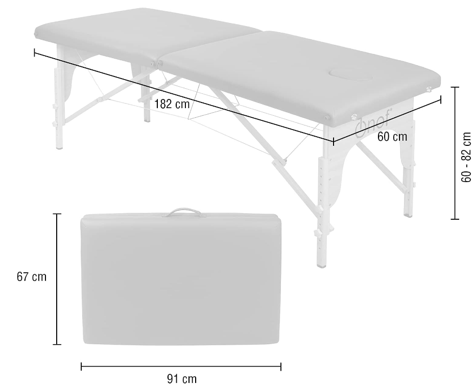 Cama para masaje madera